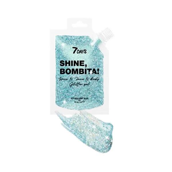 7Days Shine Bombita Glitter 905 Brilliant Blue - Vibrant Glitter Gel for Face, Hair, and Body 7Days Shine Bombita Glitter 905 Brilliant Blue Glitter Gel Glitter Gel, Body Glitter, Face Glitter, Hair Glitter, Cosmetic Glitter, Brilliant Blue Glitter, 7Days Shine Bombita Glitter, Festival Makeup, Party Makeup, Glamorous Look, Decorative Cosmetics, Festive Cosmetics, Sparkly Effects, Blue Glitter, Glitter for Face, Glitter for Hair, Glitter for Body, Cosmetic Sparkle, Event Makeup, Glittering Effect