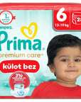Prima Premium Care Pants Size 6 Soft Diapers 28 Count