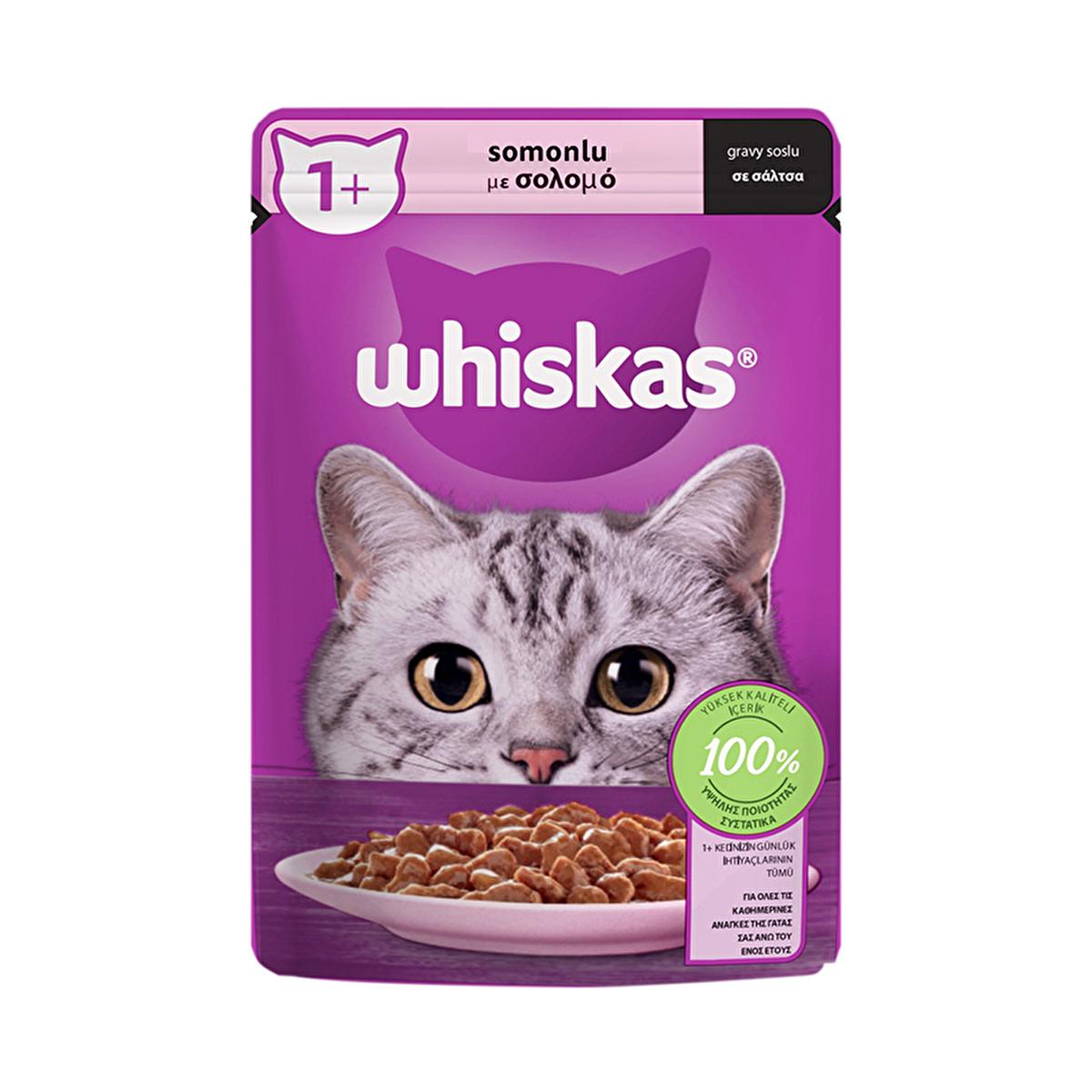 Whiskas Salmon Flavor Cat Food Pouch - 85g - Nutritious & Convenient Wet Cat Food Whiskas Salmon Cat Food - Nutritious & Convenient cat food, wet cat food, salmon flavor cat food, whiskas cat food, pouch cat food, nutritious cat food, convenient cat food, high-quality cat food, balanced cat food, salmon flavor, cat nutrition, feline nutrition, pet food, whiskas salmon
