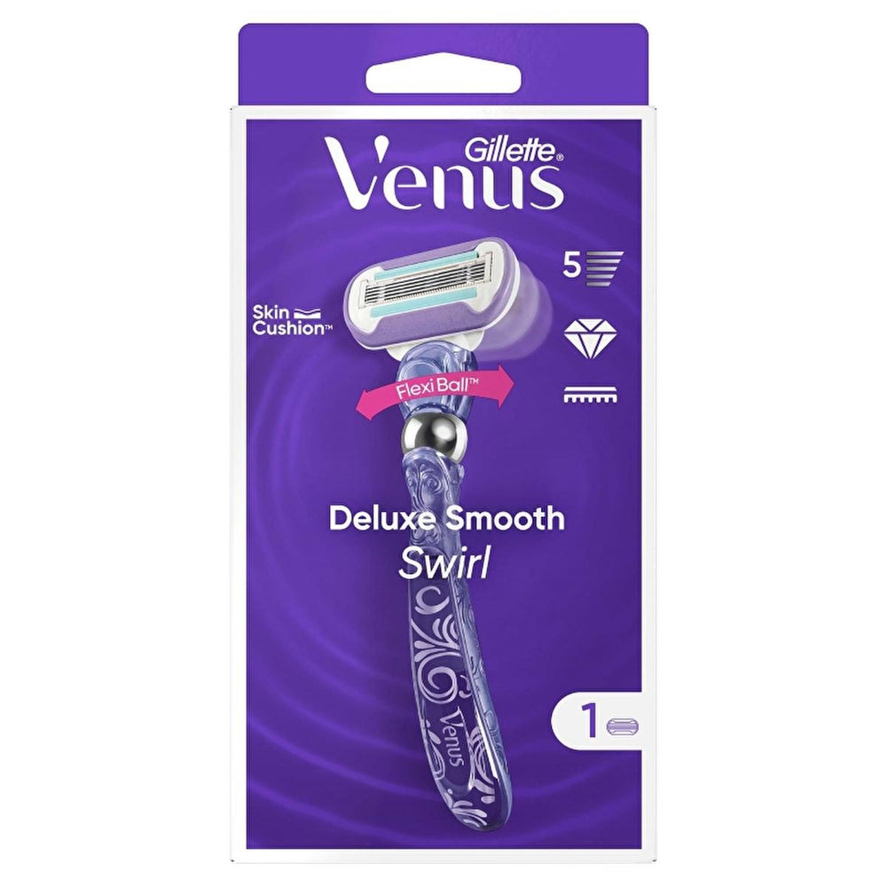 Gillette Venus Swirl Flexiball Women's Razor - Smooth Shaving for Sensitive Skin - Hair Accessories