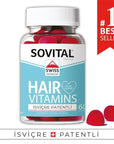 Sovital Hair Vitamins 60 Vegan Gummies - Swiss Patented Formula for Healthy Hair Sovital Hair Vitamins 60 Vegan Gummies - Healthy Hair Support hair vitamins, vegan gummies, Swiss-patented hair supplement, sugar-free hair vitamins, GMO-free hair care supplements, hair health, vegan hair care, natural hair supplements, hair growth support, dietary supplements, healthy hair, hair care routine