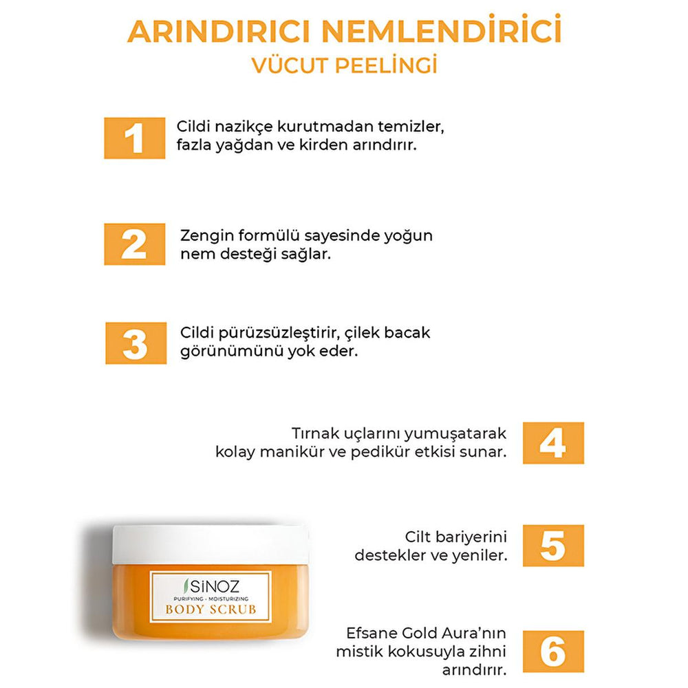 Sinoz Gold Aura Body Scrub - Exfoliating Sea Salt Scrub for Smooth, Moisturizing Skin - Natural Oils & Vitamin E Sinoz Body Scrub: Exfoliate & Moisturize for Smooth Skin body scrub, exfoliating scrub, moisturizing body scrub, sea salt scrub, natural body scrub, Sinoz body peeling, Gold Aura body scrub, body scrub for smooth skin, body exfoliant, skin exfoliation, moisturizing scrub, tea tree oil scrub, coconut oil scrub, cucumber seed oil, vitamin E, glycerin, gold aura scent, smooth skin, radiant skin, dry