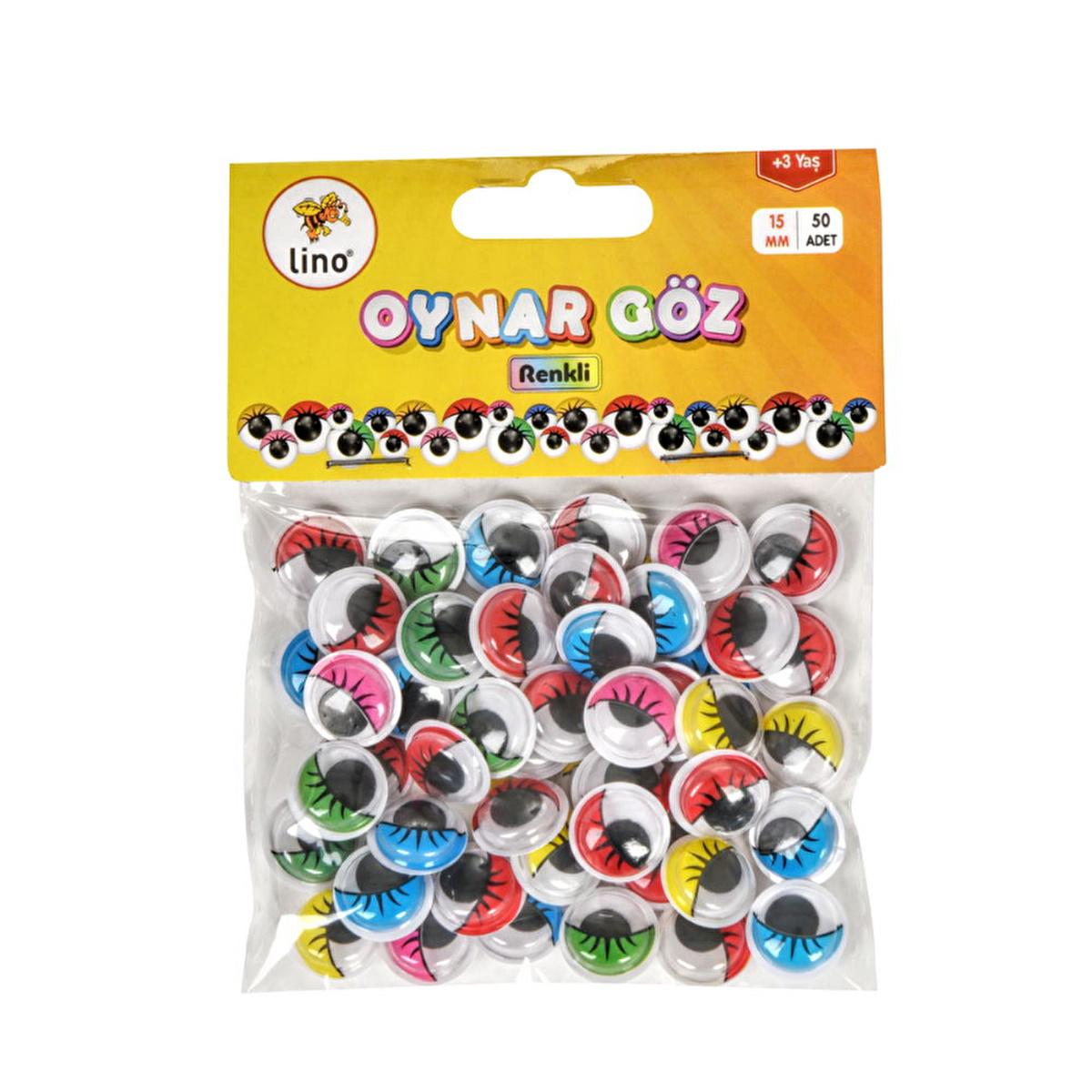 Lino Oynar Göz Craft Supplies - 15mm Movable Colorful Eyes for Doll Making & Handmade Toys (50-Pack) Colorful 15mm Craft Eyes for Doll Making (50-Pack) craft eyes, movable eyes, colorful craft supplies, doll making accessories, handmade toy components, crafting supplies, hobbyist materials, art supplies, DIY doll parts, toy making supplies