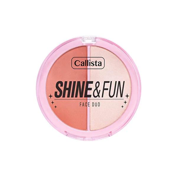 Callista Shine & Fun Face Duo Makeup Palette - Long-lasting Blush & Highlighter Duo for All Skin Types Callista Shine & Fun Face Duo Makeup Palette - Long-lasting Blush & Highlighter Makeup Palette, Blush and Highlighter Duo, Long-lasting Makeup, Multi-purpose Beauty Product, Compact Makeup, Beauty Essentials, Makeup for All Skin Types, Easy Makeup Application, Long-lasting Beauty Products, Travel-friendly Makeup, Makeup Must-haves, Callista Makeup