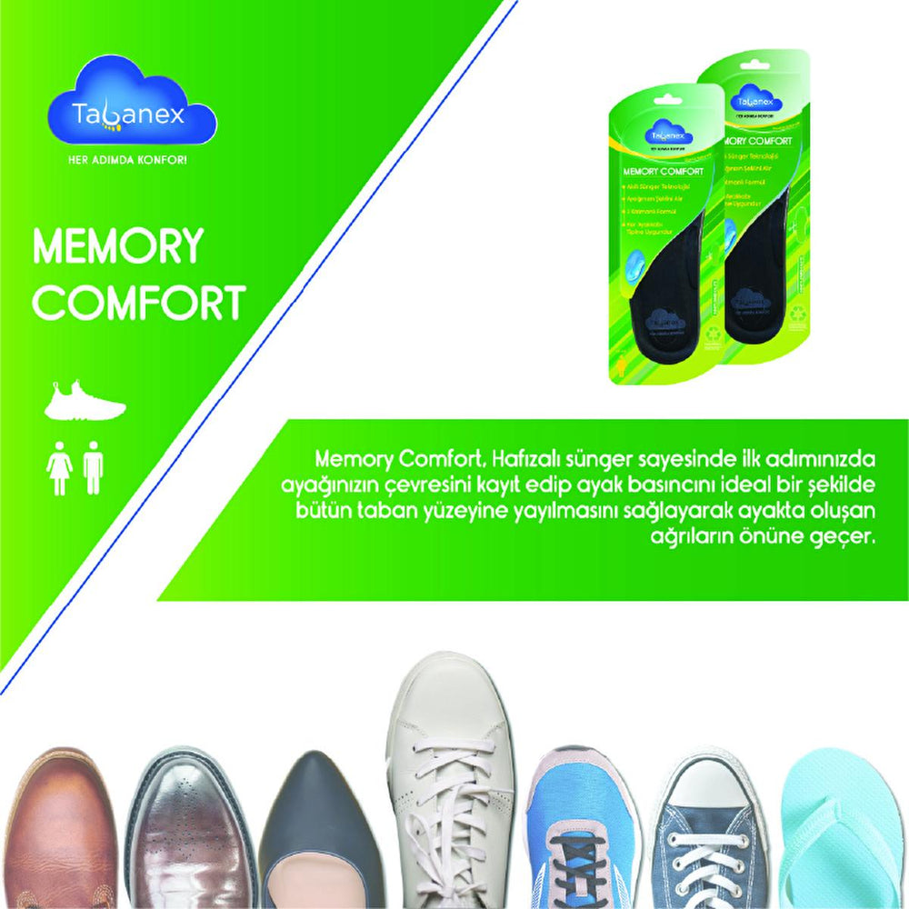 Tabanex Memory Foam Insoles for Comfortable Footwear and Foot Pain Relief - Customizable Insoles for Men - view 4
