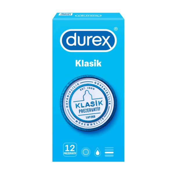 Durex Klasik Condoms - Trusted Contraception & STI Protection - 12 Count - Intimate Care
