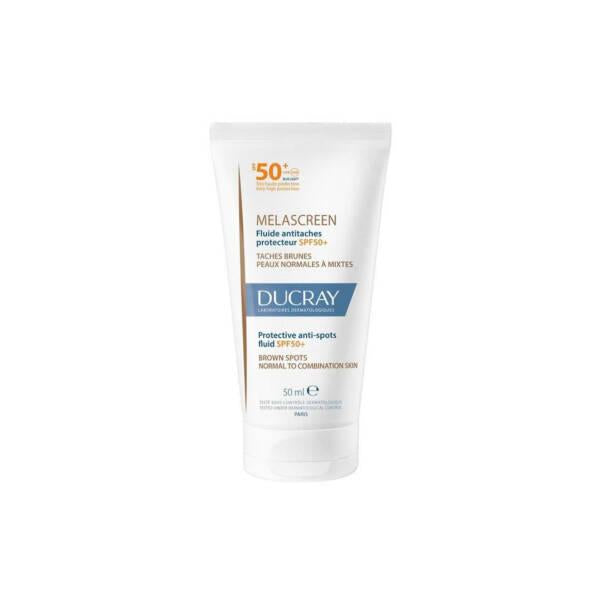 ducray melascreen anti-spots sunscreen bottle, ducray melascreen sunscreen with spf50+ on skin, ducray protective anti-spots sunscreen in use Ducray Melascreen Protective Anti-Spots Sunscreen - SPF50+ | 50ml Ducray Melascreen SPF50+ Anti-Spots Sunscreen sunscreen, ducray, spf50+, anti-spots, oil-control, blemish-care, skin-protection, matte-finish, makeup-base, ai-generated