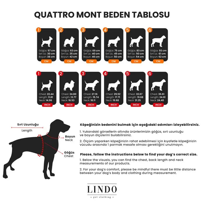 Lindo Quattro Sirius Waterproof Dog Raincoat for All Seasons