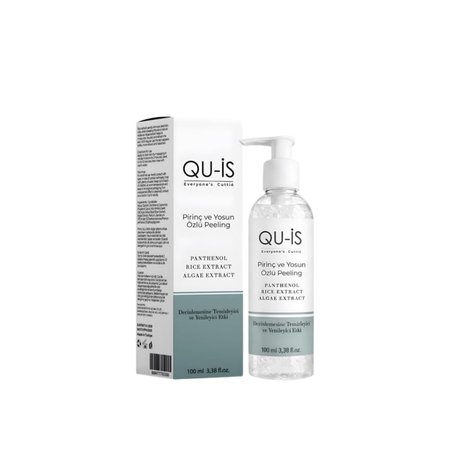 Qu-Is Rice and Seaweed Extract Face Scrub for Smooth Skin 100 ml