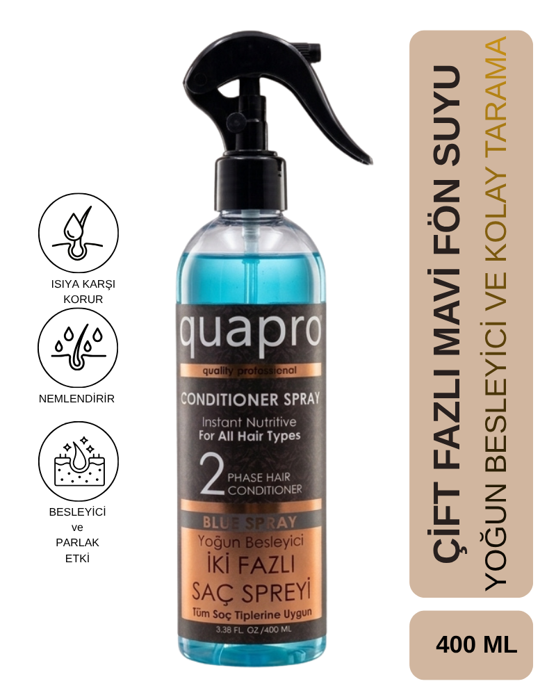 Quapro Collagen Blow Dry Spray for Frizz Control 400ml