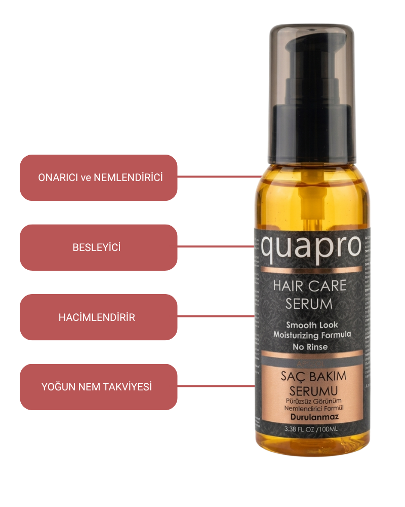 Quapro Argan Hair Serum for Frizz Control and Shine 100 ml