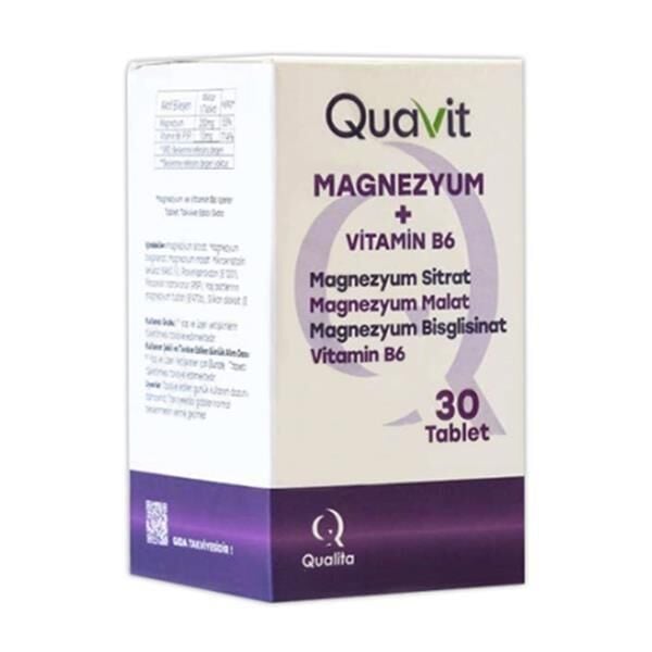 Qualita Ilac Quavit Magnesium with Vitamin B6 30 Tablets
