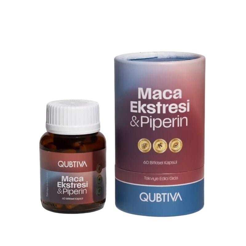 Qubtiva Maca Root Extract with Piperine 60 Capsules