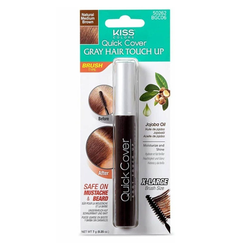 Kiss Quick Cover White Root Concealer Mascara Red Brown 7g