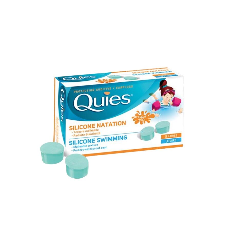 Quies Kids Water Protection Silicone Earplugs 3 Pairs