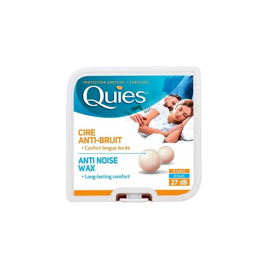 Quies Natural Wax Earplugs for Noise and Water Protection 16 Count
