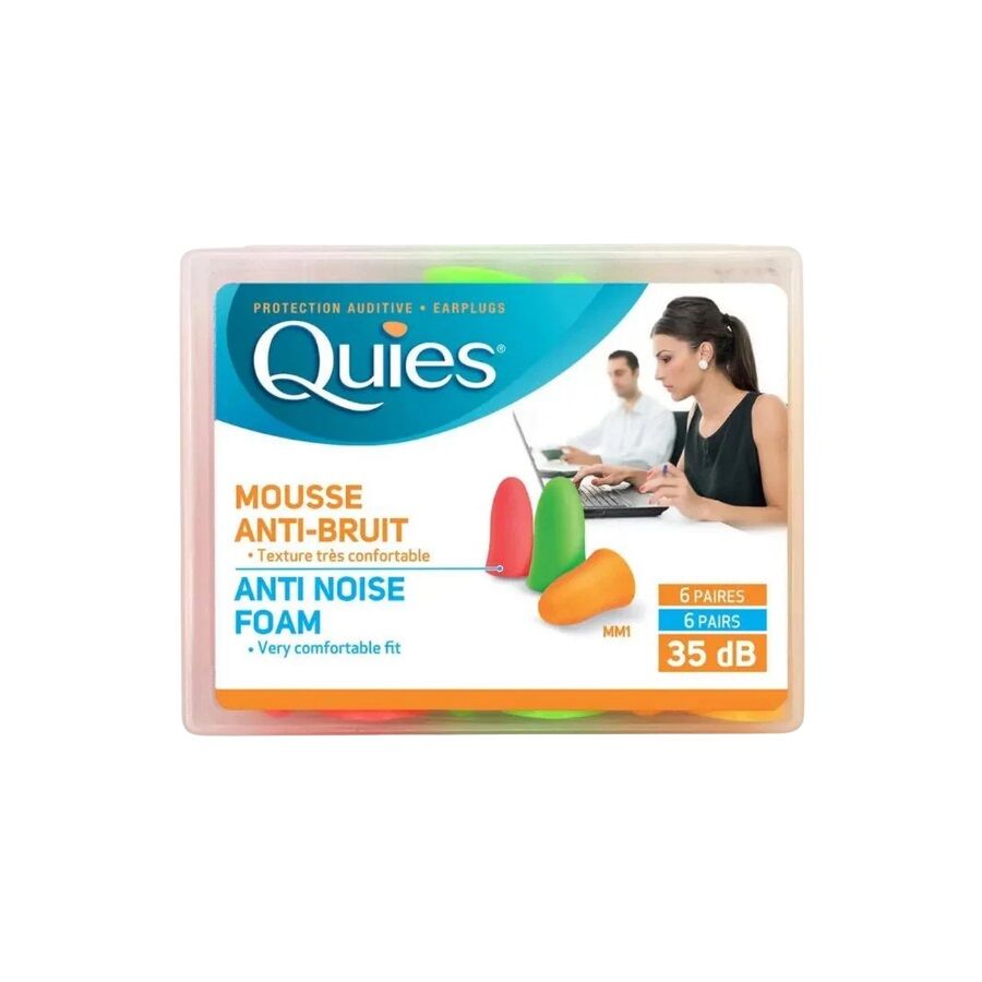 Quies Soft Foam Earplugs for Noise Reduction 12 Count