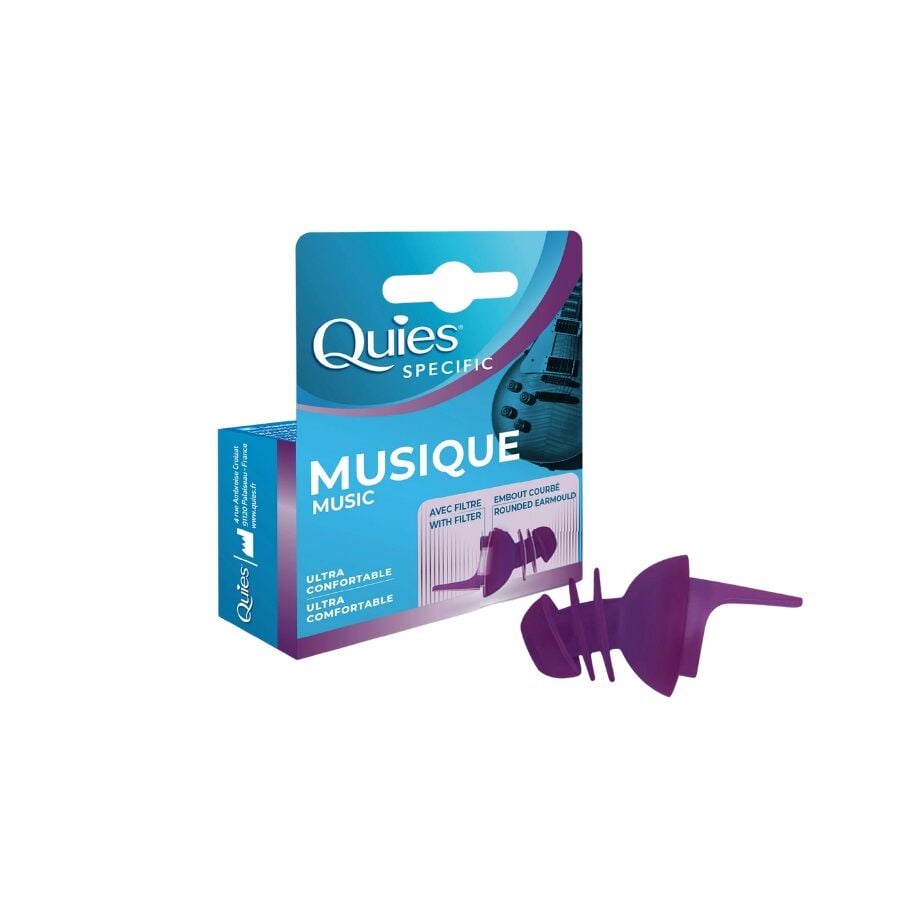 Quies Specific Music Earplugs for Sound Protection 2 Count