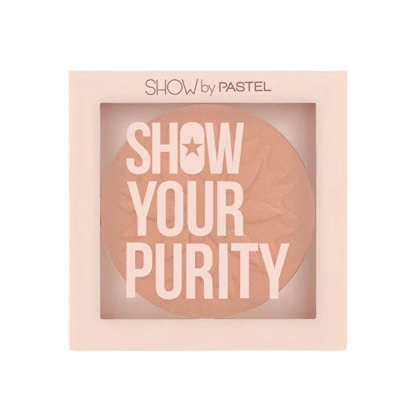 Show By Pastel Purity No.103 Cosmetic Powder - Vegan, Cruelty-Free, 9.3g Vegan Cosmetic Powder for Flawless Finish | Show By Pastel cosmetic powder, vegan cosmetics, cruelty-free makeup, gluten-free beauty products, dermatologically tested cosmetics, silky texture, creamy formula, absorbent agents, matte finish, four shades, halal cosmetics, sensitive skin friendly, natural look, flawless makeup, makeup essentials, beauty products for sensitive skin