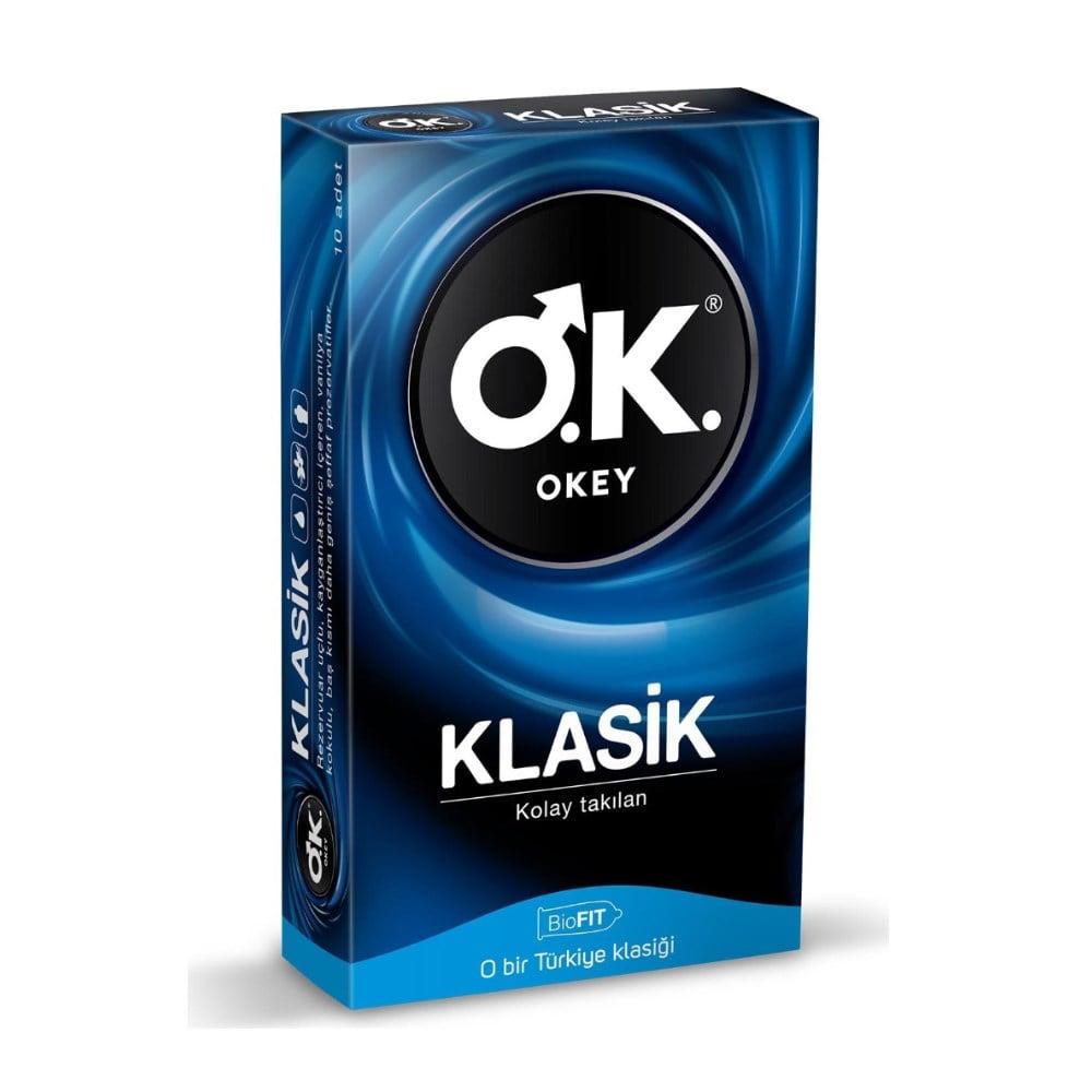 Okey Klasik Latex Condoms, Lubricated & Transparent - Pack of 10 Okey Klasik Condoms - Natural Latex, Lubricated, Pack of 10 Okey Klasik Condoms, Latex Condoms, Lubricated Condoms, Transparent Condoms, Pack of 10 Condoms, Standard Condoms, Condoms for Protection, Natural Latex Rubber Condoms, Reservoir Tip Condoms, Adults Condoms, Reproductive Health, Sexual Health, Safe Sex, Condom Protection, Intimacy Essentials