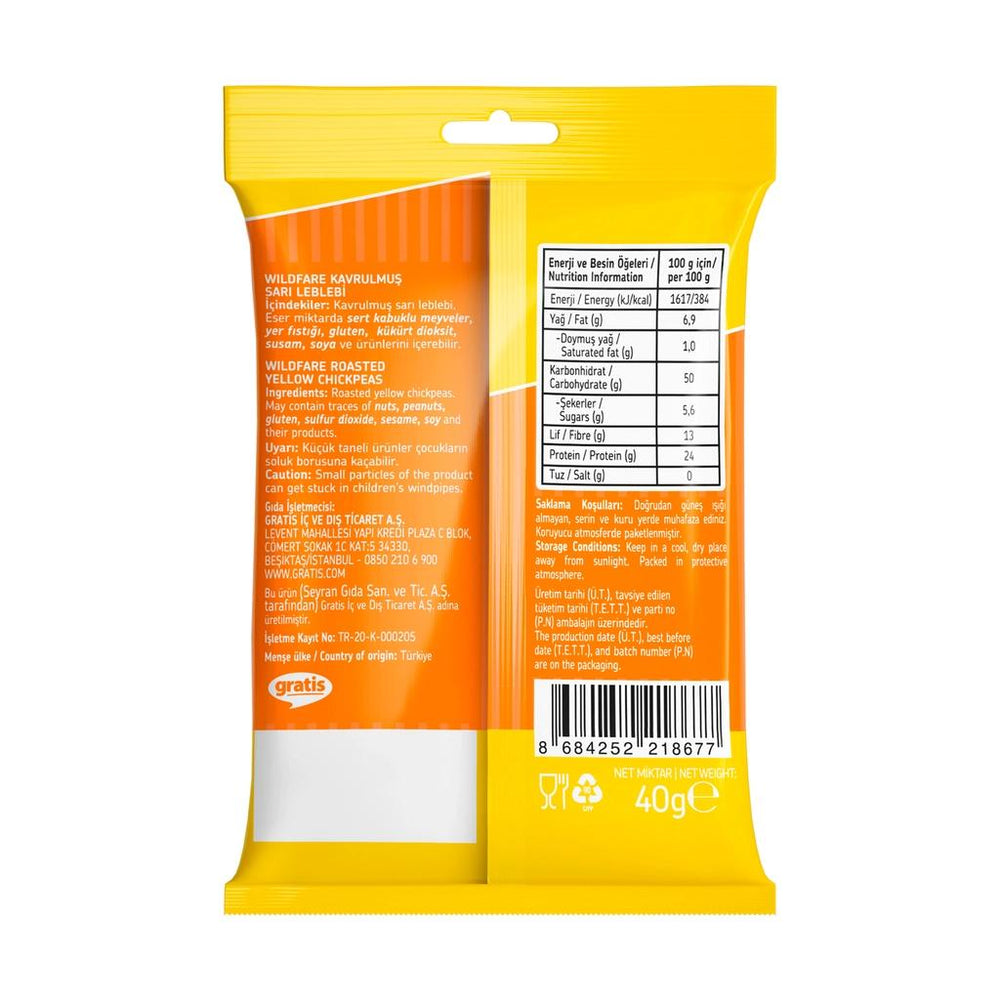 Wildfare Roasted Yellow Chickpeas Crunchy Snack 40g