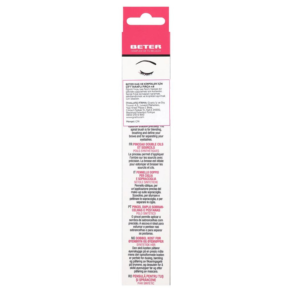 Beter Pro Double-Sided Brow & Lash Brush No: 8