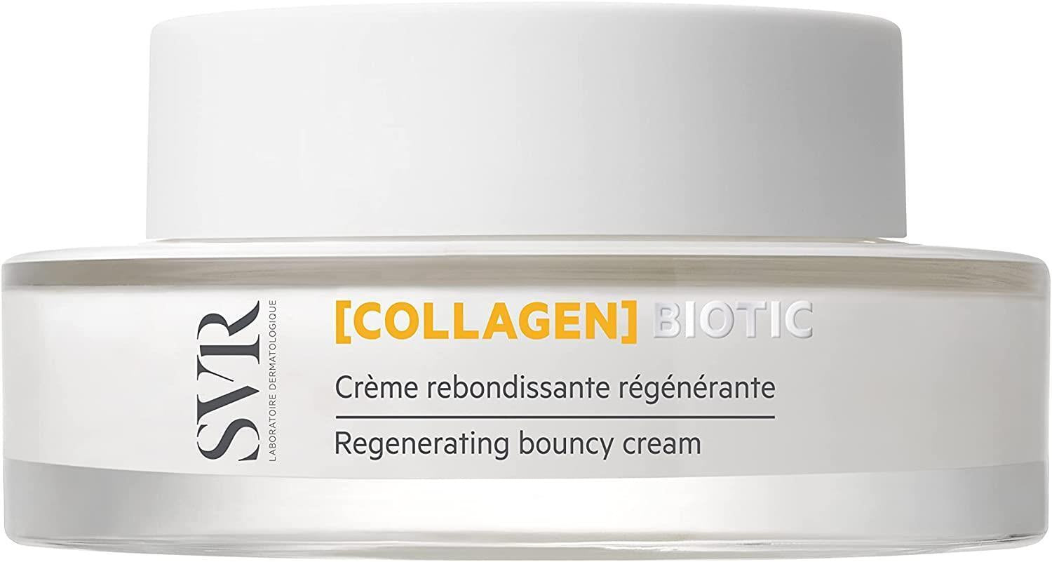SVR Collagen Biotic Regenerating Cream: Reduce Wrinkles, Improve Elasticity, & Hydrate with Hyaluronic Acid & Vitamin C | 50ml SVR Collagen Cream: Wrinkle Reduction & Skin Firming collagen cream, regenerating cream, anti-aging cream, hyaluronic acid cream, vitamin C skin care, probiotic skin care, wrinkle reduction cream, skin elasticity improvement, face moisturizer, skin firming cream, collagen, hyaluronic acid, vitamin C, probiotics, face cream, anti-aging, wrinkle reducer, mature skin, fine lines, skin 