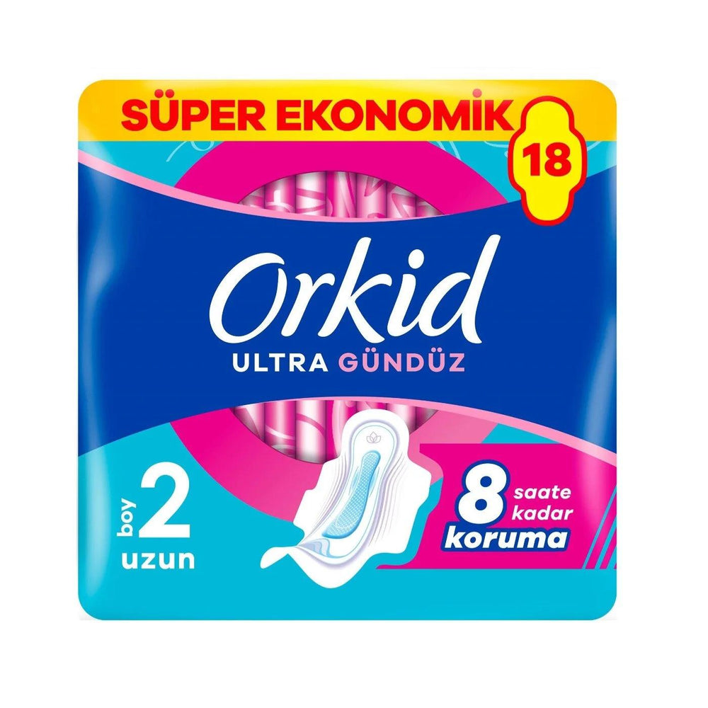 Orkid Ultra Extra Long Sanitary Pads Quad Pack 18 Count