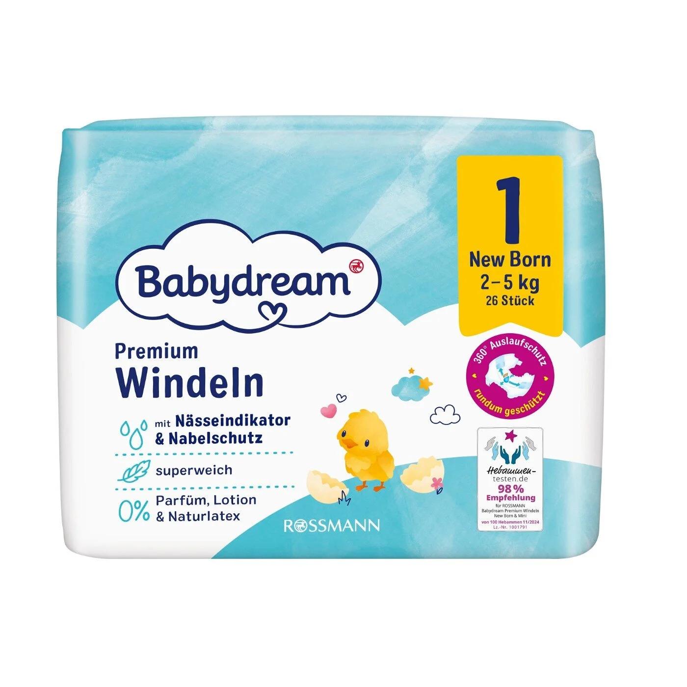 Babydream Size 1 Baby Diapers for Newborns 26 Count