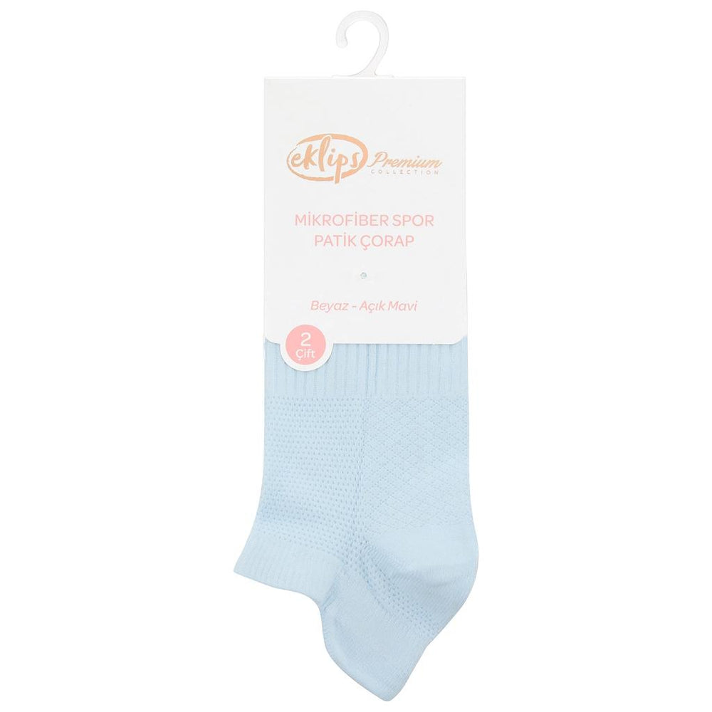 Eklips Premium Micro Blue & White Socks 2 Pairs