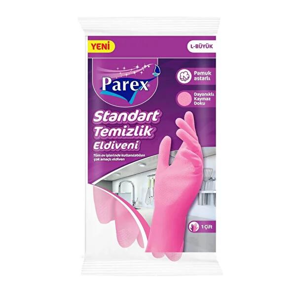Parex Standart: Superior Latex Household Cleaning Gloves | Waterproof, Durable, Reusable, and Protective for All Housework - Large Size Parex Cleaning Gloves: Waterproof, Durable, Protect Your Hands Household cleaning gloves, Latex gloves, Waterproof cleaning gloves, Reusable cleaning gloves, Durable cleaning gloves, Protective gloves for cleaning, Latex gloves for housework, cleaning gloves, housework gloves, kitchen gloves, bathroom gloves, gardening gloves, waterproof gloves, reusable gloves, durable glo