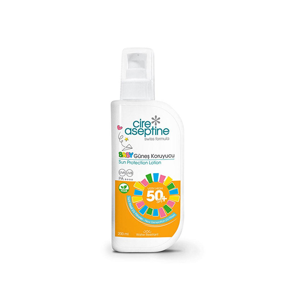 Cire Aseptine: 50+ SPF Vegan Sunscreen Lotion for Kids - Broad Spectrum UVA/UVB Protection, Water Resistant, Pediatric Sunblock for Sensitive Skin (6.76 fl oz) Cire Aseptine Kids Sunscreen: 50+ SPF Vegan Protection sunscreen for kids, children's sunscreen, 50+ SPF sunscreen, vegan sunscreen, broad spectrum sunscreen, water resistant sunscreen, sun protection for children, sunblock for sensitive skin, PA++++ sunscreen, pediatric sunscreen, sunscreen, sunblock, kids sunscreen, baby sunscreen, sensitive skin s