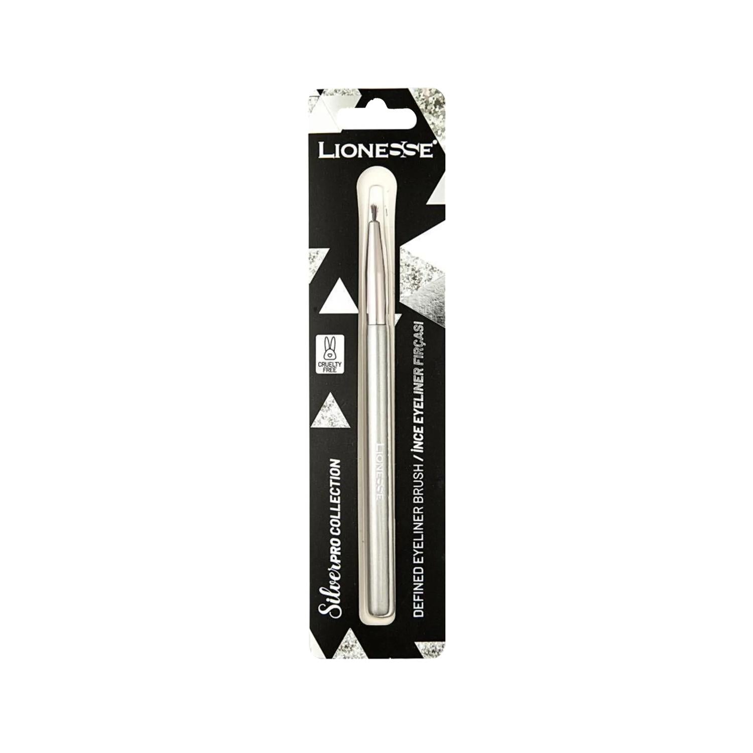 Lionesse Silver Collection Eyeliner Brush for Precise Application - Luxury Makeup Tool Lionesse Silver Eyeliner Brush - Precise Makeup Tool eyeliner brush, silver collection eyeliner, precise eyeliner application, luxury makeup brush, Lionesse Silver Collection, makeup tools, beauty accessories, cosmetic brushes, precise makeup, luxury beauty products, beauty enthusiasts, high-quality makeup