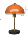Homing Swiss Turuncu Gold Table Lamp, Metal & MDF, E27 Socket, Energy-Efficient LED Lighting - view 3