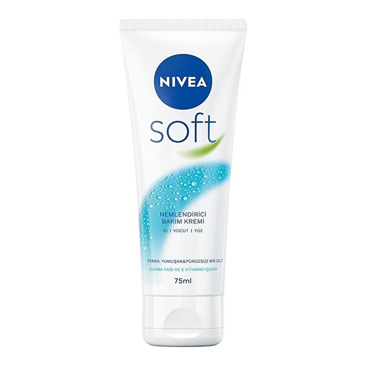 Nivea Soft: Jojoba Oil & Vitamin E Moisturizing Cream - Fast Absorbing Daily Skin Hydration, Face, Hand & Body, 2.54 fl oz Nivea Soft Cream: Jojoba Oil Moisturizer for Soft, Hydrated Skin Nivea Soft Cream, moisturizing cream, jojoba oil cream, Vitamin E cream, daily skin moisturizer, fast absorbing moisturizer, body cream, hand cream, face cream, Nivea moisturizer, skin hydration, skin nourishment, soft skin, supple skin, dry skin relief, all-day moisturizer, body lotion, face lotion, hand lotion, skincare,