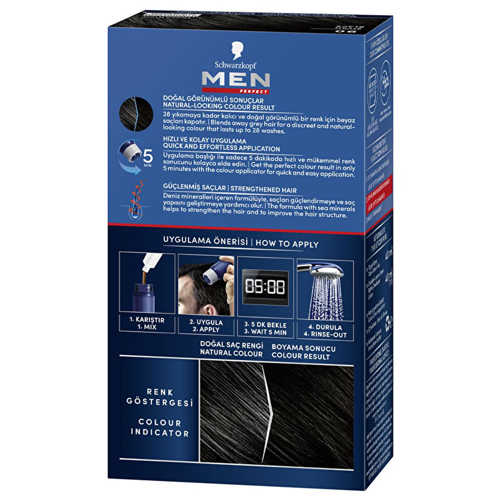 Men Perfect Hair Dye - Quick & Easy Application for Natural Look - Men's Hair Color, Gray Coverage - view 3