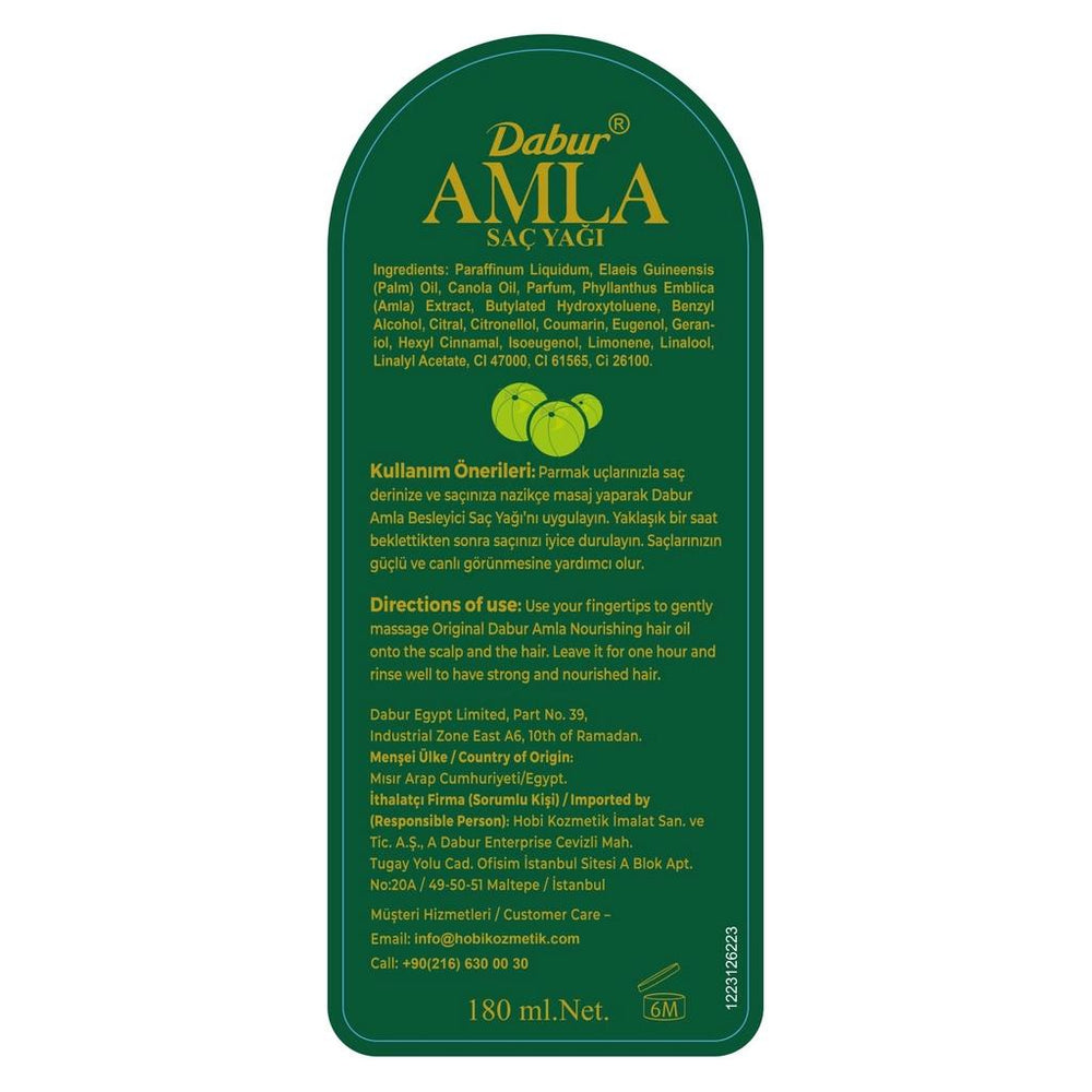 Dabur Amla Nourishing Hair Oil for Stronger Hair 180 ml