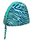 Eklips Blue & Green Zebra Print Makeup Bag
