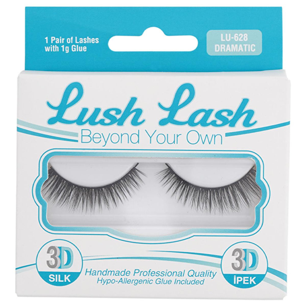 Lush Lash 3D Silk False Eyelashes for Dramatic Look - Cosmetic Eyelashes Enhancement - Hair Accessories
