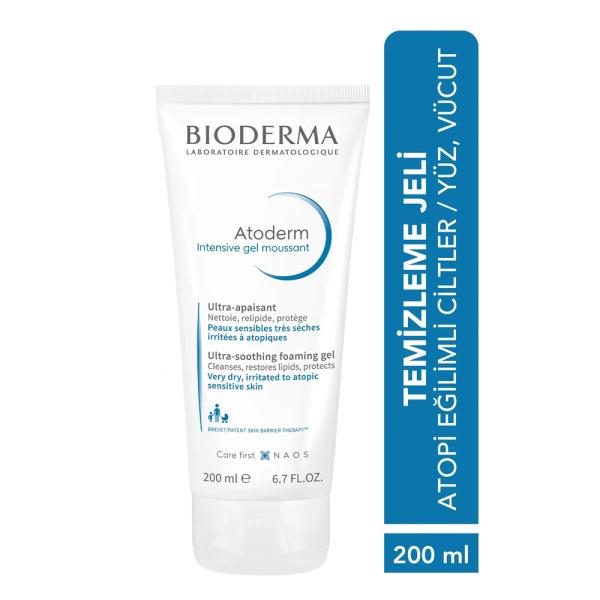 bioderma atoderm intensive foaming gel 200ml product image, dry skin cleanser for sensitive skin Bioderma Atoderm Intensive Foaming Gel - For Dry Skin | 200ml Bioderma Atoderm Intensive Foaming Gel 200ml bioderma, dry-skin, face-and-body-cleanser, gentle-cleanser, fragrance-free, moisturizing-gel, parents-of-babies, soothing-cleansing-gel, sensitive-skin, ai-generated