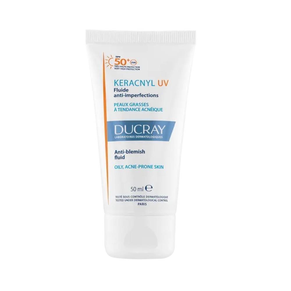 ducray keracnyl uv spf50+ anti blemish fluid 50ml front view, ducray keracnyl uv spf50+ anti blemish fluid 50ml back view, ducray keracnyl uv spf50+ anti blemish fluid 50ml side view Ducray Keracnyl UV SPF50+ Anti Blemish Fluid | 1.7 fl oz Ducray Keracnyl UV SPF50+ Anti Blemish Fluid 50ml ducray, keracnyl, spf50, anti-blemish, sunscreen, oily-skin, acne-prone-skin, skin-care, uv-protection, ai-generated