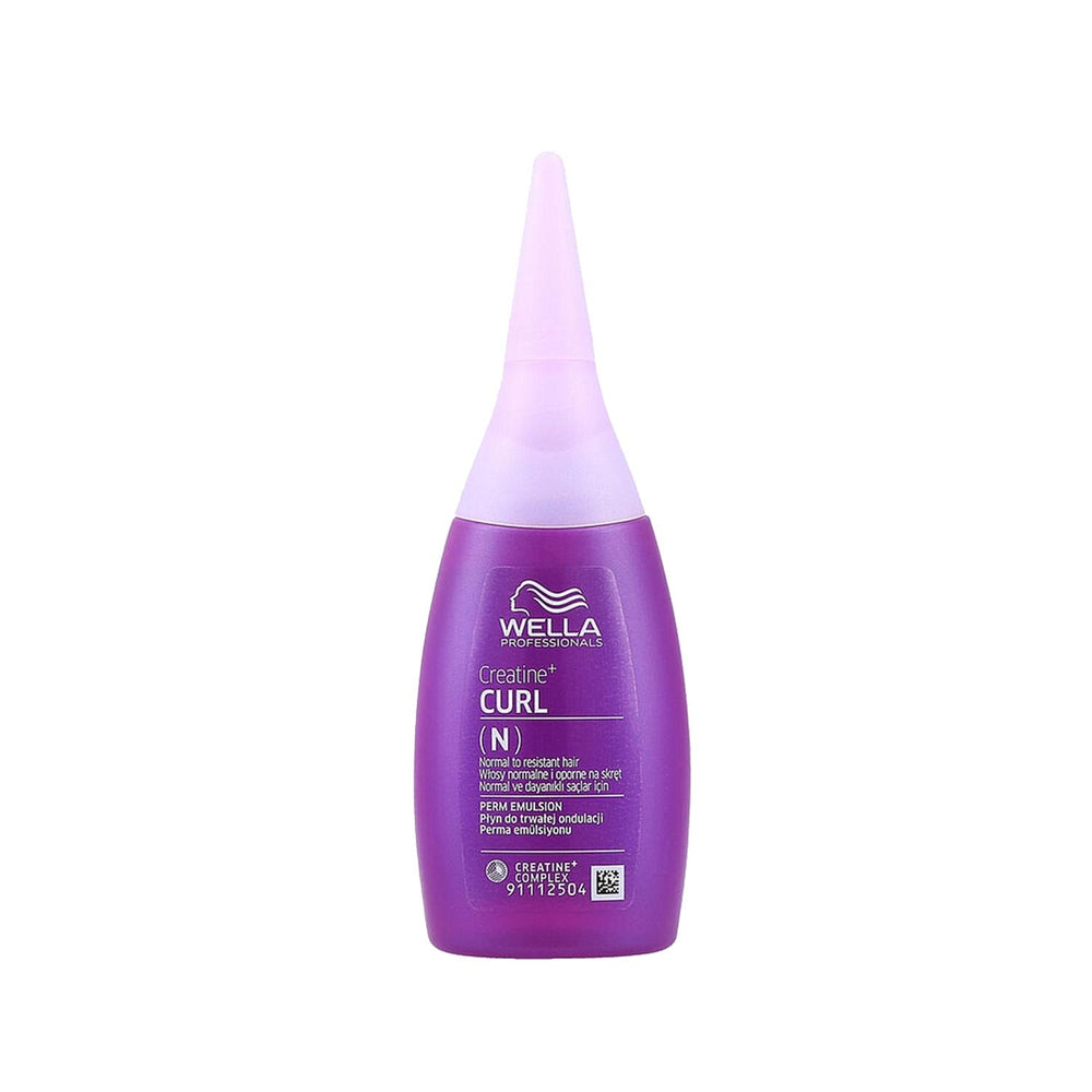 Wella Wella Creatine + Curl Perm Emulsion for Normal & Resistant Hair - 75ml, Strengthens & Nourishes Hair - Hair Mask