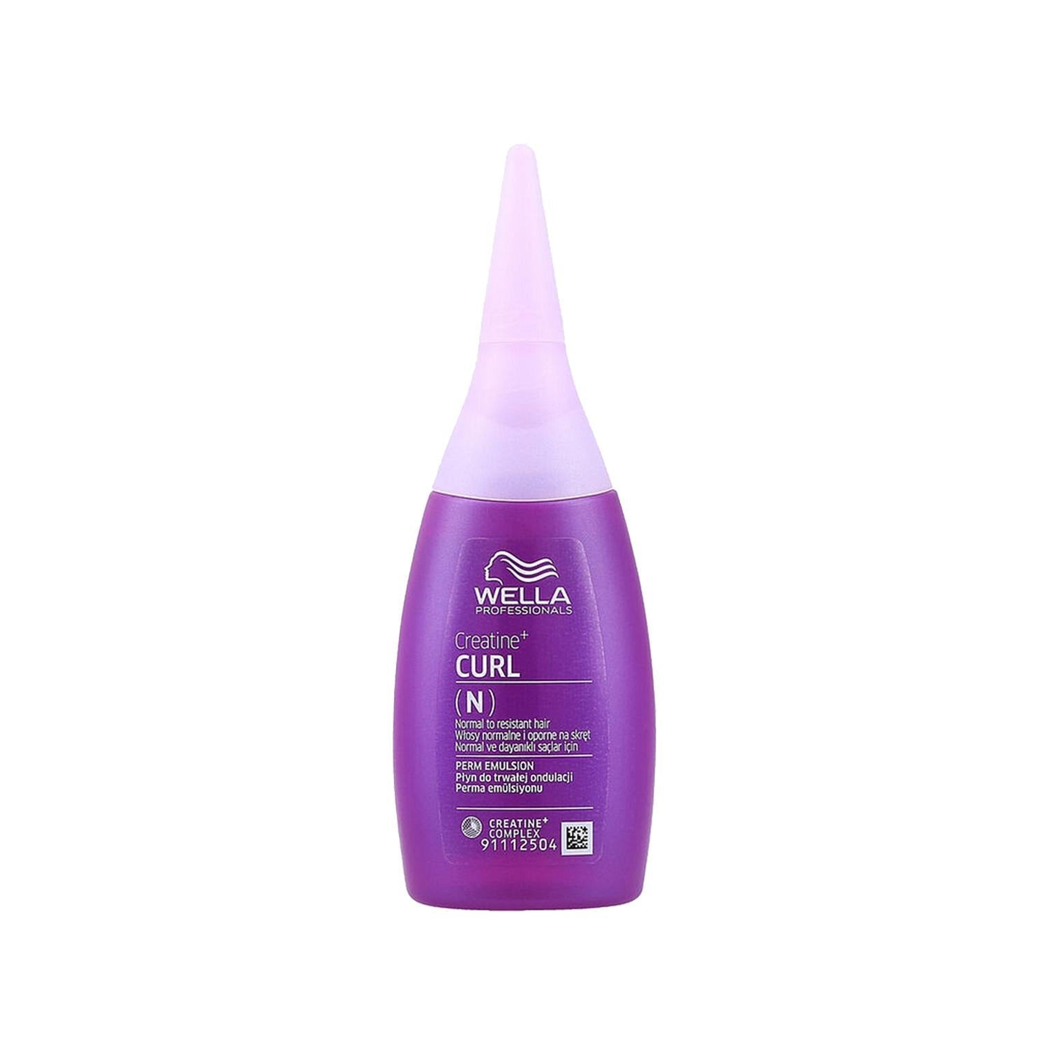 Wella Wella Creatine + Curl Perm Emulsion for Normal & Resistant Hair - 75ml, Strengthens & Nourishes Hair Wella Creatine + Curl Perm Emulsion for Normal & Resistant Hair Wella Creatine + Curl Perm Emulsion, Hair Perm Solution, Normal and Resistant Hair Care, Creatine Hair Treatment, Wella Hair Products, Hair Care, Perm Emulsion, Creatine, Hair Perming, Salon Quality, Hair Strengthening, Hair Nourishment, Curl Enhancement