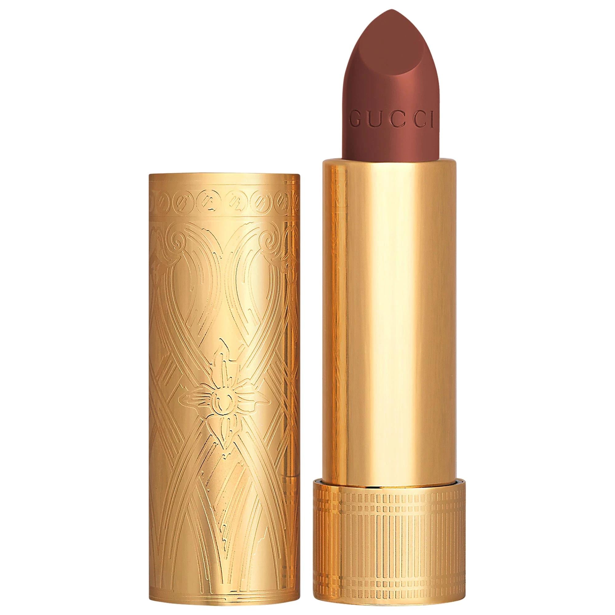 Gucci Long Lasting Satin Lipstick - Vegan, Silicone-Free, 36 Shades Available Gucci Long Lasting Satin Lipstick - Vegan & Cruelty-Free long lasting lipstick, satin finish lipstick, vegan lipstick, silicone-free lipstick, cruelty-free makeup, lipstick, makeup, cosmetics, beauty products, vegan beauty, luxurious lipstick, Gucci makeup
