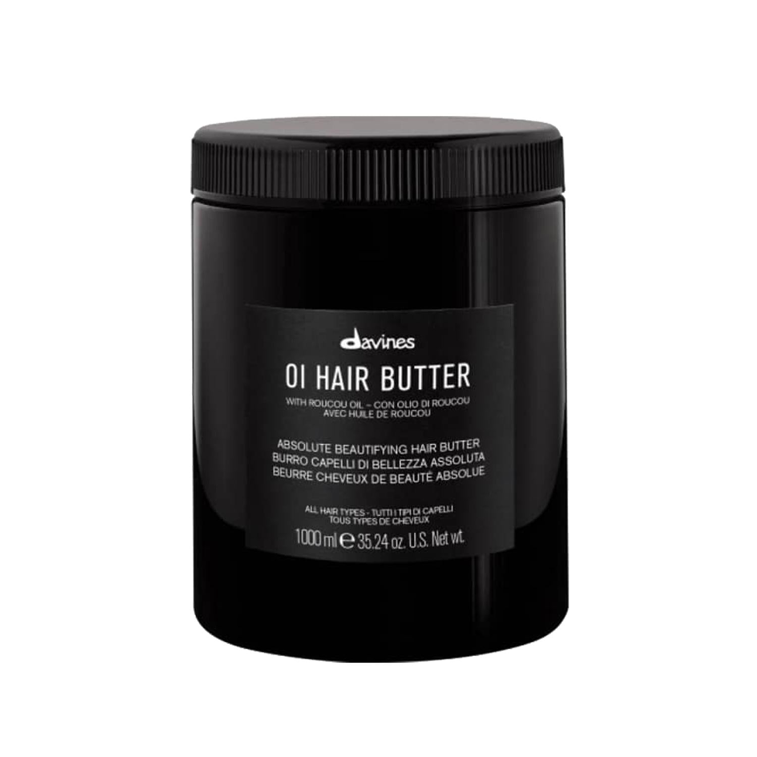 Davines OI Hair Butter - Nourishing Hair Care for Dry or Damaged Hair, 1000ml Davines OI Hair Butter for Dry Hair - 1000ml Davines OI Hair Butter, Hair nourishment product, Hair care for dry or damaged hair, Large capacity hair care, Moisturizing hair treatment, Hair butter, Nourishing hair care, Hair moisturizer, Dry hair repair, Damaged hair care, Hair enrichment, Davines hair products
