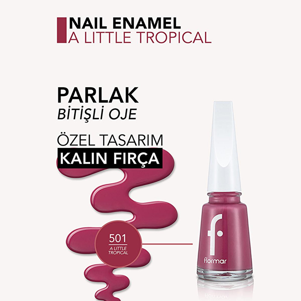 Flormar Nail Enamel Yoğun Pigmentli Oje - Long Lasting Nail Polish with Nail Care Benefits - view 4
