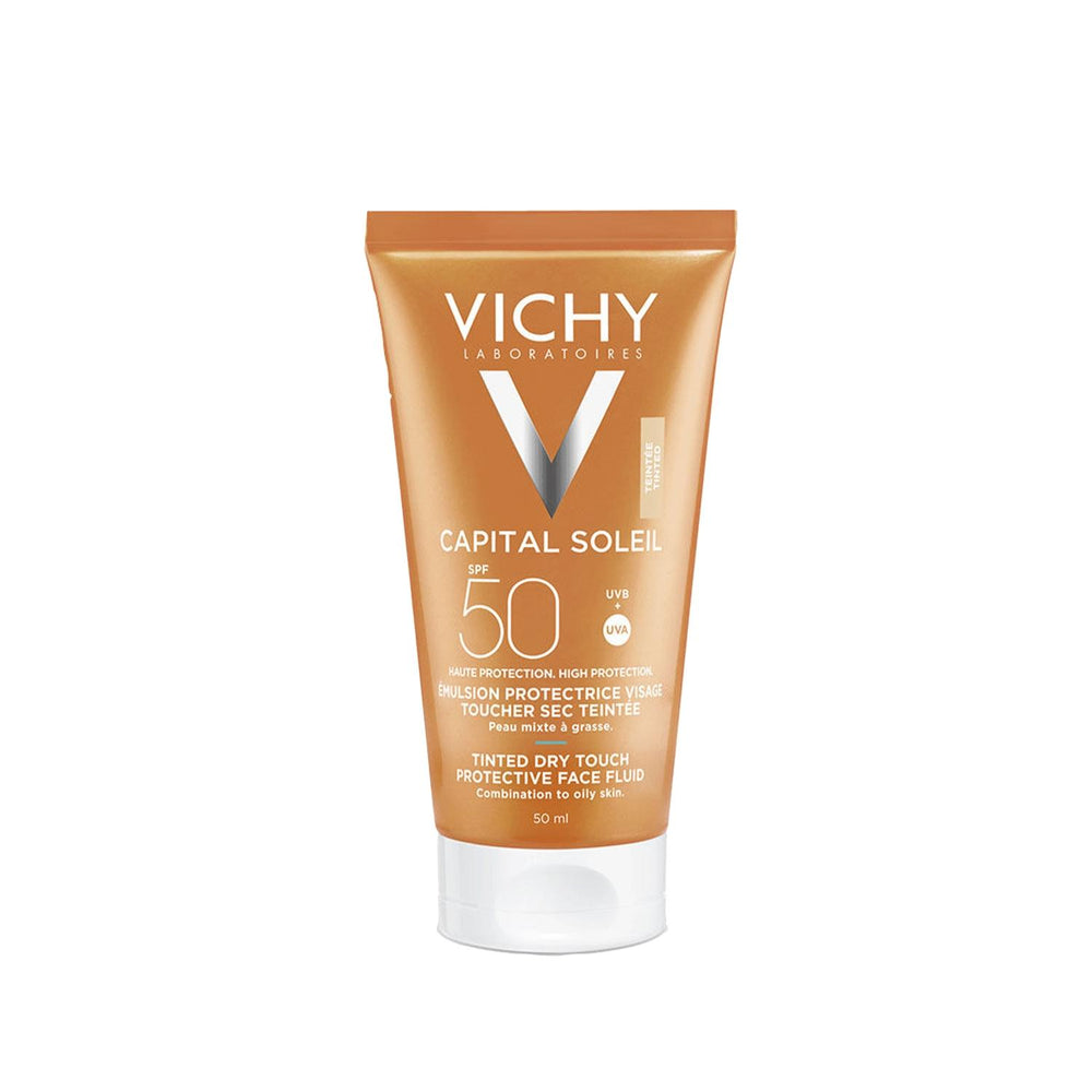 Vichy Capital Soleil Tinted Dry Touch Fluid Spf 50 - Tinted Sunscreen with SPF 50, Dry Touch Finish & Anti-Glare Vichy Tinted Sunscreen SPF 50 - Dry Touch & Anti-Glare Tinted Sunscreen, SPF 50, Dry Touch Fluid, Vichy Capital Soleil, Sun Protection, Skincare, Makeup, Cosmetic Sunscreen, Anti-Glare, Matte Finish, Non-Greasy, Daily Skincare, Outdoor Protection, Sensitive Skin Friendly, Everyday Makeup, Natural-Looking Coverage, UVB Protection, Skin Damage Prevention, Premature Aging Prevention
