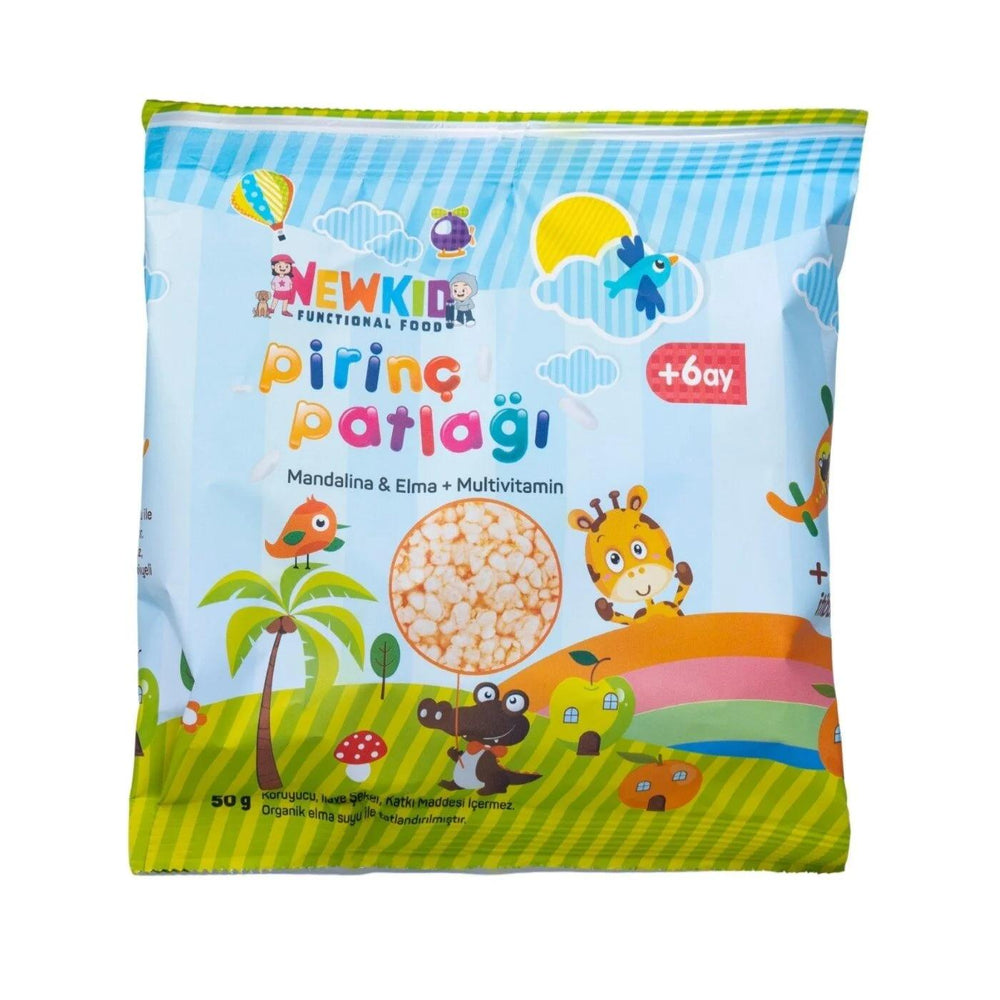 Newkid Mandarin & Apple Functional Rice Cakes 50g