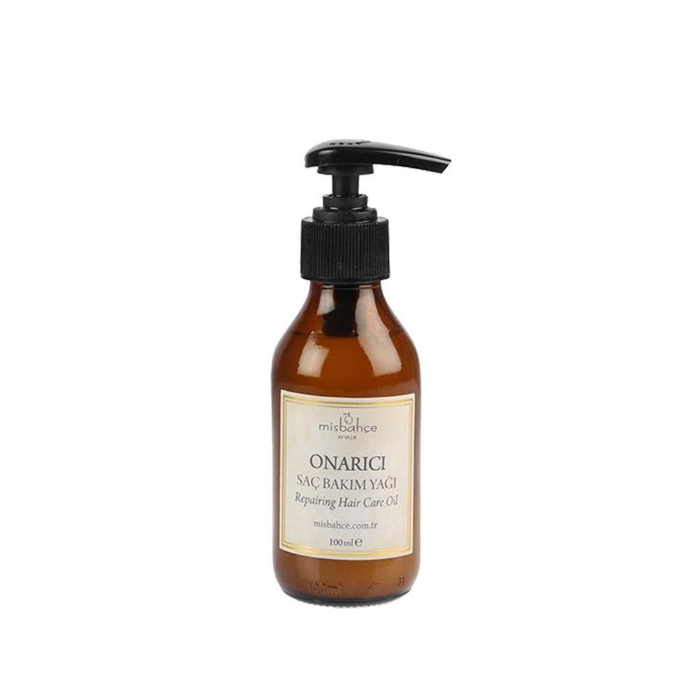 Misbahçe Repairing Hair Care Oil 100ml - Nourishing & Moisturizing Treatment for Damaged Hair Misbahçe Hair Care Oil for Damaged Hair Repair hair care oil, repairing hair oil, Misbahçe hair care, nourishing hair oil, hair repair treatment, natural hair care, damaged hair solution, moisturizing hair oil, hair nourishment, hair repair, hair care products, Misbahçe, hair treatment, hair conditioning