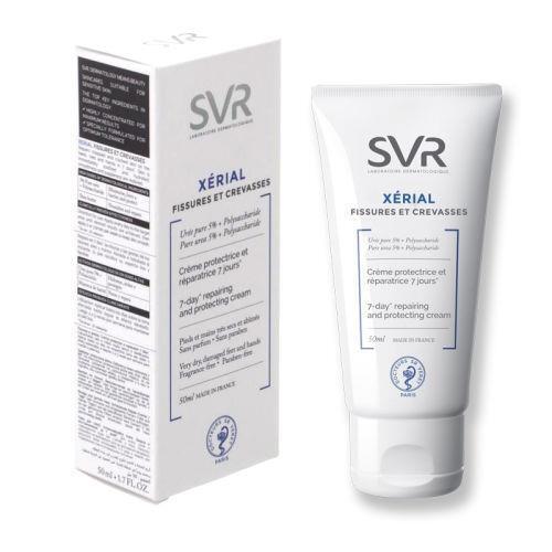 svr xerial dry skin cream 50 ml, hands applying svr xerial cream, dry skin treatment cream SVR Xerial Dry Skin Cream - Repair & Moisturize | 50 ml SVR Xerial Dry Skin Cream - Repair & Moisturize | 50 ml dry-skin, damaged-skin, hands-cream, feet-cream, moisturizing-cream, skin-care, daily-use, svr, intensive-care, ai-generated